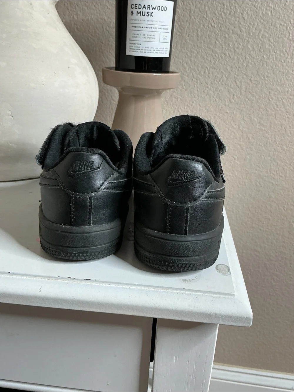 Nike Force 1 Kids' Black Low-Top Lace-Up Sneakers